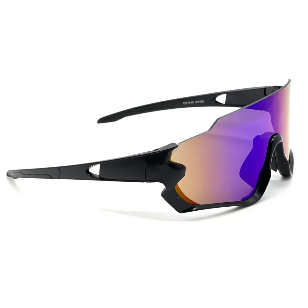 Sport Sunglasses Wraparound Blue Mirrored‎ Lens UV400 Mens Outdoor Eyewear 2026